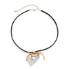Wholesale Niche Matte Resin Love Bow And Heart Geometric Necklace With Electroplating Treatment For Women