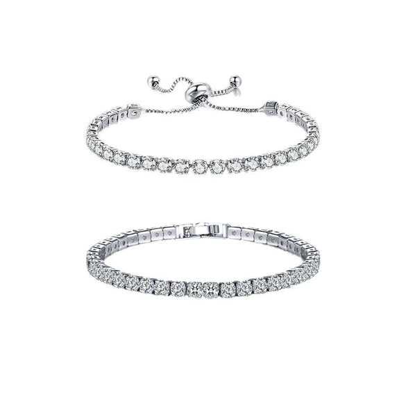 Wholesale Niche Simple Geometric Copper Zircon Unisex Bracelet Jewelry Accessories