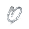 Wholesale Niche Style Animal Snake 925 Sterling Silver Micro Inlaid Adjustable Ring For Women