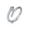 Wholesale Niche Style Animal Snake 925 Sterling Silver Micro Inlaid Adjustable Ring For Women