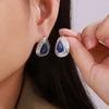 Wholesale Niche Style Geometric Dropshaped Titanium Steel Earrings Electroplated With Gold For Women