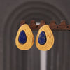 Wholesale Niche Style Geometric Dropshaped Titanium Steel Earrings Electroplated With Gold For Women