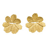 Wholesale Niche Style Geometric Flower Shaped Electroplated Stainless Steel Earrings For Women