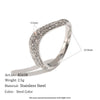 Wholesale Niche Style Geometric Stainless Steel 18K Gold Plated Diamondstudded Ring For Women