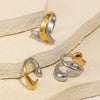 Wholesale Niche Style Geometric Stainless Steel 18K Goldplated Multilayer Snake Ring Jewelry For Women