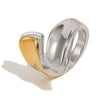 Wholesale Niche Style Geometric Stainless Steel 18K Goldplated Multilayer Snake Ring Jewelry For Women