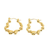 Wholesale Niche Style Heart Pattern 316L Stainless Steel 18K Electroplated Women's Earrings