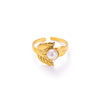 Wholesale Niche Style Titanium Steel Ring With Flower And Geometric Pattern And Electroplating Treatment