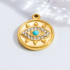 Wholesale Niche Style Totem Pattern Stainless Steel Electroplated Jewelry Necklace Pendant