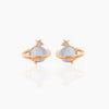 Wholesale Niche Style Women's Earrings With Cat's Eye Stone Star Pattern 925 Silver Needle Brass Inlaid Zircon Real Gold Plating