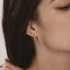 Wholesale Niche Temperament Zircon Beaded Earrings 316L Stainless Steel 18K Real Gold Electroplated Ear Buckle Geometric Style