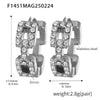 Wholesale Niche Temperament Zircon Beaded Earrings With Stainless Steel 18K Real Gold Electroplated Ear Buckle Geometric Style