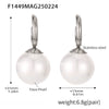 Wholesale Niche Temperament Zircon Beaded Earrings With Stainless Steel 18K Real Gold Electroplated Ear Buckle Geometric Style