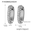 Wholesale Niche Temperament Zircon Beaded Earrings With Stainless Steel 18K Real Gold Electroplated Ear Buckle Geometric Style