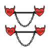 Wholesale Nipple Ring Stainless Steel Geometric Style Electroplating Peach Heart Piercing Jewelry