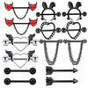 Wholesale Nipple Ring Stainless Steel Geometric Style Electroplating Peach Heart Piercing Jewelry