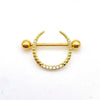 Wholesale Nipple Ring Stainless Steel Moon And Flower Shaped Electroplated For Women