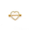 Wholesale Nipple Ring Stainless Steel Moon And Flower Shaped Electroplated For Women