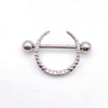 Wholesale Nipple Ring Stainless Steel Moon And Flower Shaped Electroplated For Women
