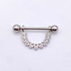 Wholesale Nipple Ring Stainless Steel Moon And Flower Shaped Electroplated For Women