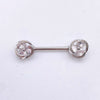 Wholesale Nipple Ring Stainless Steel Moon And Flower Shaped Electroplated For Women