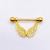 Wholesale Nipple Ring Stainless Steel Moon And Flower Shaped Electroplated For Women
