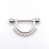 Wholesale Nipple Ring Stainless Steel Moon And Flower Shaped Electroplated For Women