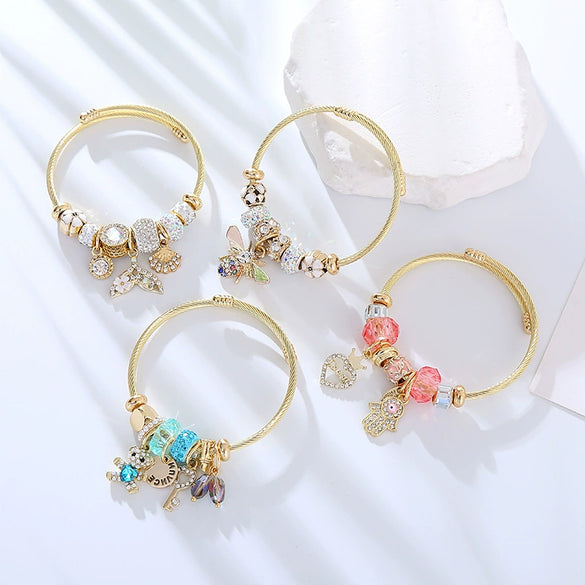 Wholesale Nonfading Adjustable Couple Bracelet With Diamond Treatment Alloy Animal And Zodiac Pattern For Women