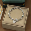Wholesale Nonfading Fashion Women's Geometric Flower And Insect Pattern Electroplated Titanium Steel Bracelet