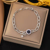 Wholesale Nonfading Fashion Women's Geometric Flower And Insect Pattern Electroplated Titanium Steel Bracelet