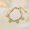 Wholesale Nonfading Fashion Women's Geometric Flower And Insect Pattern Electroplated Titanium Steel Bracelet