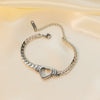 Wholesale Nonfading Fashion Women's Geometric Flower And Insect Pattern Electroplated Titanium Steel Bracelet