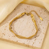 Wholesale Nonfading Fashion Women's Geometric Flower And Insect Pattern Electroplated Titanium Steel Bracelet