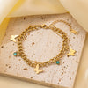 Wholesale Nonfading Fashion Women's Geometric Flower And Insect Pattern Electroplated Titanium Steel Bracelet