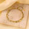 Wholesale Nonfading Fashion Women's Geometric Flower And Insect Pattern Electroplated Titanium Steel Bracelet