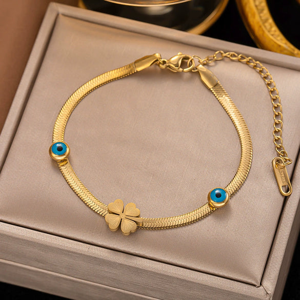 Wholesale Nonfading New Electroplated Geometric Titanium Steel Bracelet For Women