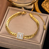 Wholesale Nonfading New Electroplated Geometric Titanium Steel Bracelet For Women