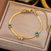 Wholesale Nonfading New Electroplated Geometric Titanium Steel Bracelet For Women