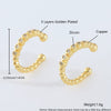 Wholesale Nonpierced Ear Bone Clip And Ear Clip Set Copper Geometric U Shape Electroplated Minimalist Style