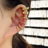 Wholesale Nonpierced Ear Bone Clip And Ear Clip Set Copper Geometric U Shape Electroplated Minimalist Style