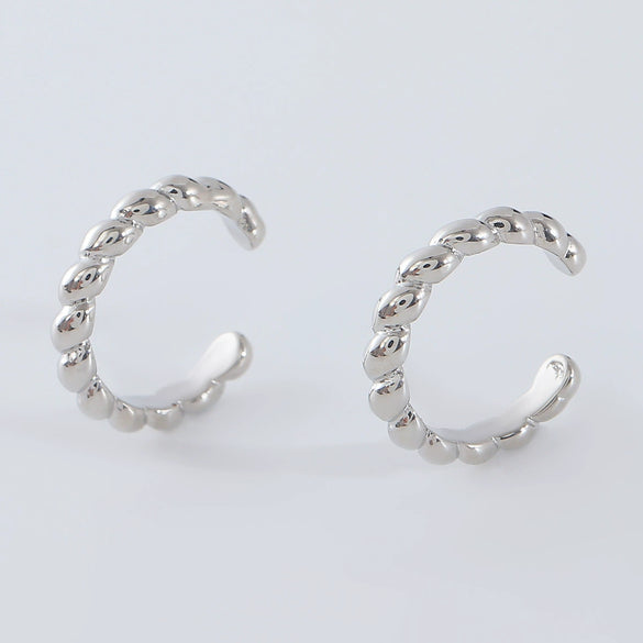 Wholesale Nonpierced Ear Bone Clip And Ear Clip Set Copper Geometric U Shape Electroplated Minimalist Style