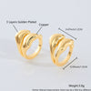 Wholesale Nonpierced Ear Bone Clip And Ear Clip Set Copper Geometric U Shape Electroplated Minimalist Style