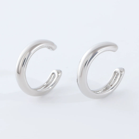 Wholesale Nonpierced Ear Bone Clip And Ear Clip Set Copper Geometric U Shape Electroplated Minimalist Style
