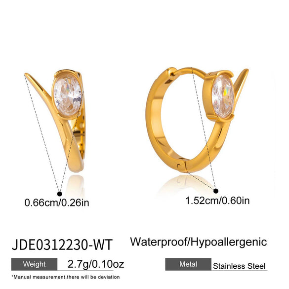 Wholesale Nonpierced Geometric Stainless Steel Electroplated Earrings For Women