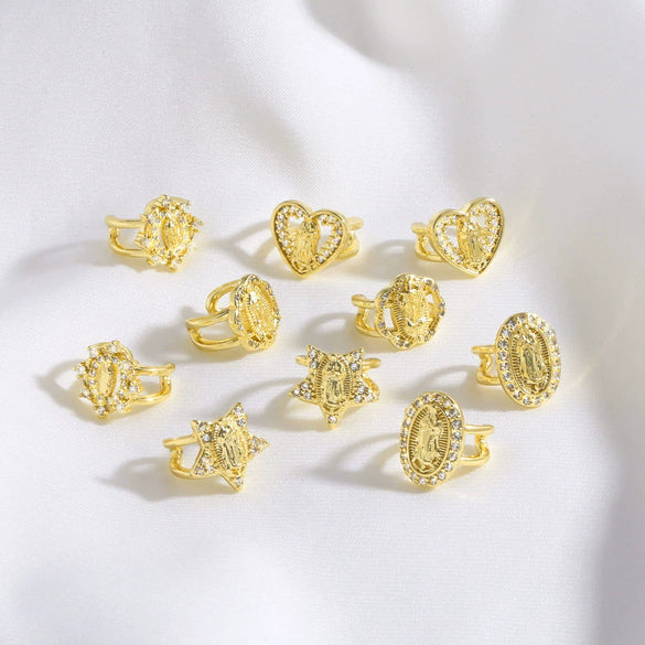 Wholesale Nonpiercing Ear Clip Jewelry Copper Geometric Light Luxury Electroplated Earrings