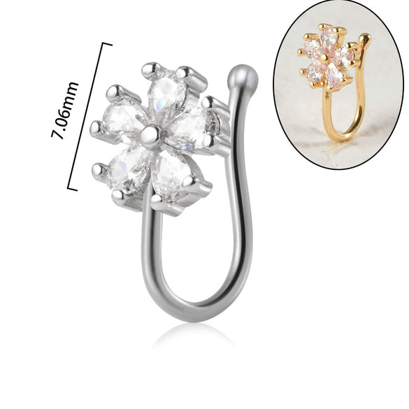 Wholesale Nose Clip Copper Insect Pattern Diamond Design Unisex