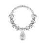 Wholesale Nose Jewelry Stainless Steel Zircon Crown Star Pattern Electroplated