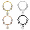 Wholesale Nose Jewelry Stainless Steel Zircon Crown Star Pattern Electroplated