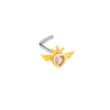 Wholesale Nose Nail Stainless Steel Heart Shape Diamond Style