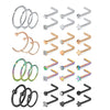 Wholesale Nose Ring And Earring Set Stainless Steel Geometric Style Electroplating Piercing Jewelry